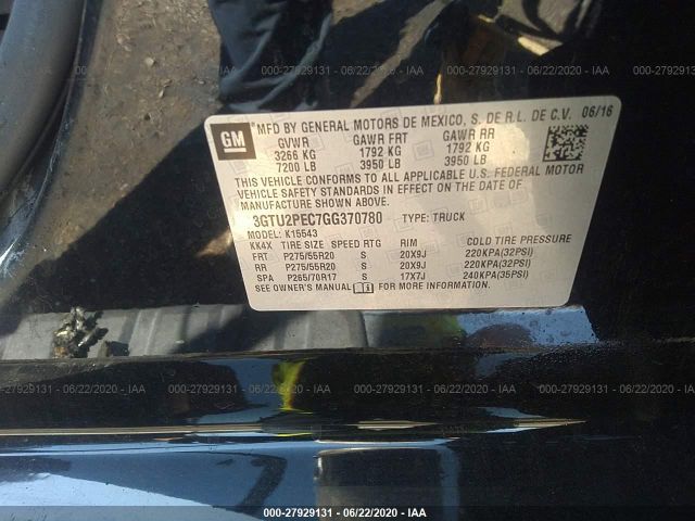 3GTU2PEC7GG370780 GMC Sierra 1500 Denali