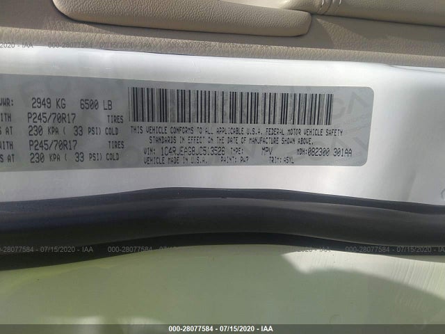 Jeep Grand Cherokee Laredo E 4x2 2018 1C4RJEAG8JC513526 Image 9