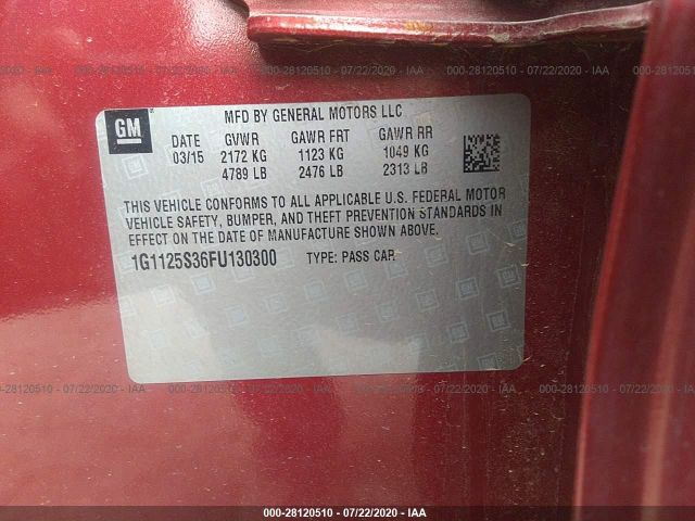 1G1125S36FU130300 Chevrolet Impala 2lt
