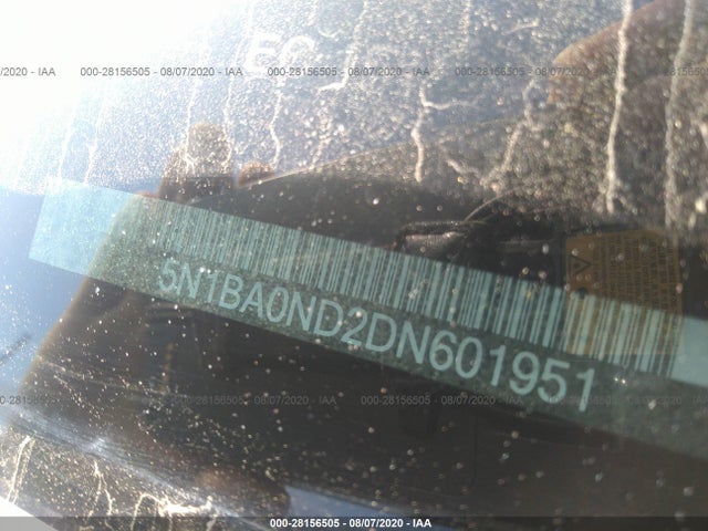 2013 NISSAN ARMADA SV VIN: 5N1BA0ND2DN601951