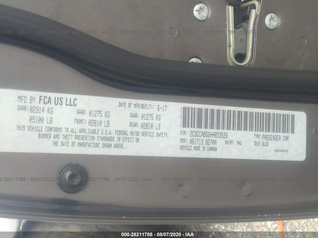 Chrysler 300 2017 2C3CCABG2HH653526 Image 9