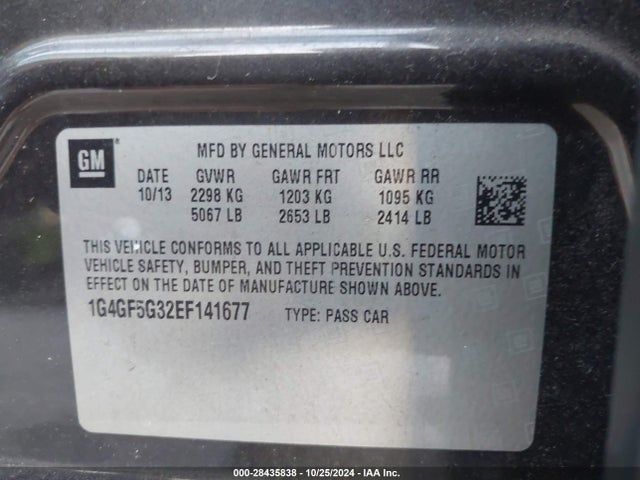 1G4GF5G32EF141677 Buick Lacrosse Premium Ii Group