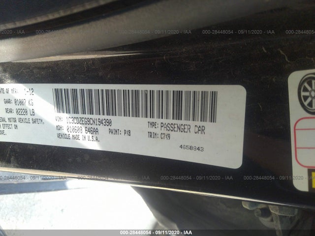 Dodge Avenger Sxt Plus 2012 1C3CDZEG9CN194390 Image 10