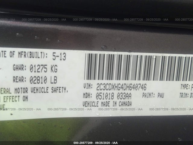 Dodge Charger Sxt 2013 2C3CDXHG4DH640746 Image 10