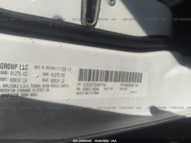 2013 DODGE CHARGER RT PLUS VIN: 2C3CDXCTXDH647740