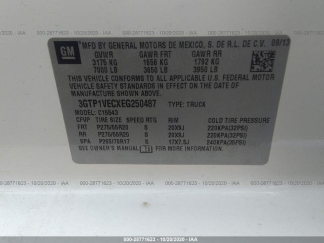 3GTP1VECXEG250487 GMC Sierra 1500 Slt