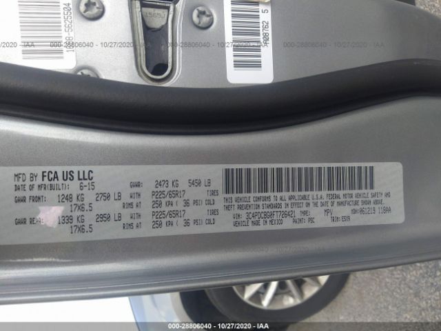 3C4PDCBG0FT726421 Dodge Journey Sxt