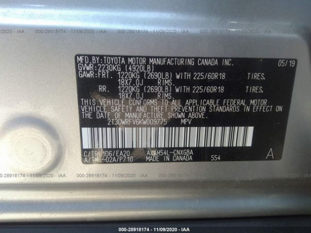 Фото: 2T3DWRFV6KW009775 - 9