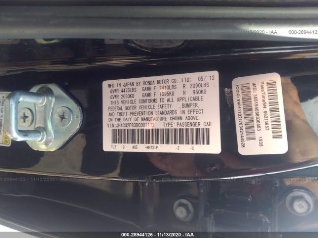 2013 ACURA TSX JH4CU2F83DC001172 Photo 8
