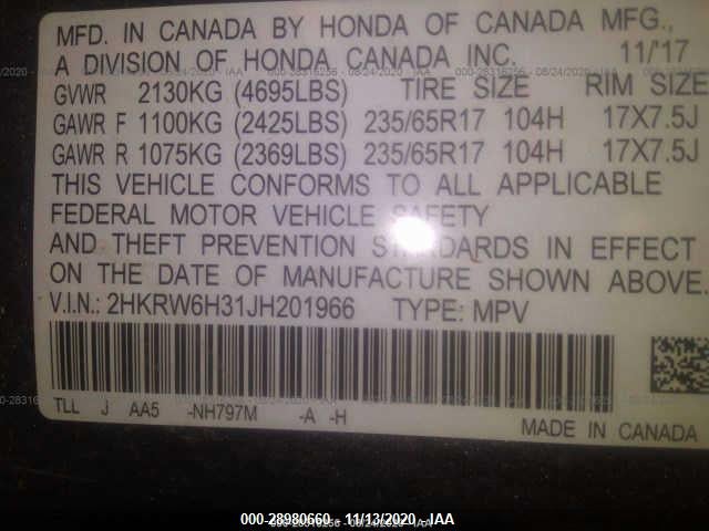 2HKRW6H31JH201966 Honda CR-V LX
