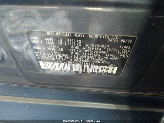 4S4BSACC4F3350023 Subaru Outback 2.5i Premium