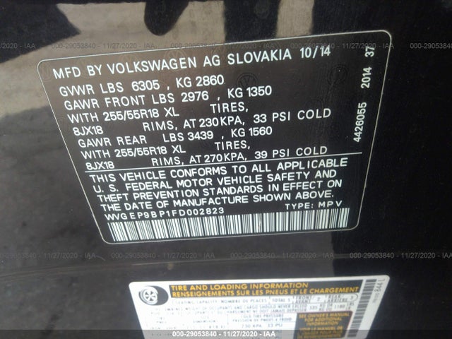 Volkswagen Touareg 2014 -auction- 8