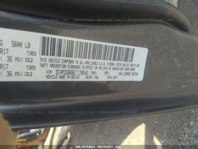 3C4PDDBG6ET178543 Dodge Journey Sxt