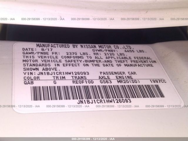 Nissan Rogue Sport 2017 -auction- 8