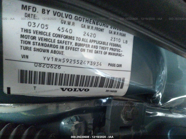 Volvo S60 2005 YV1RH592552473934 Image 10