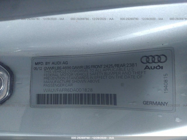 WAUVFAFR6DA001828 Audi A5 Prestige