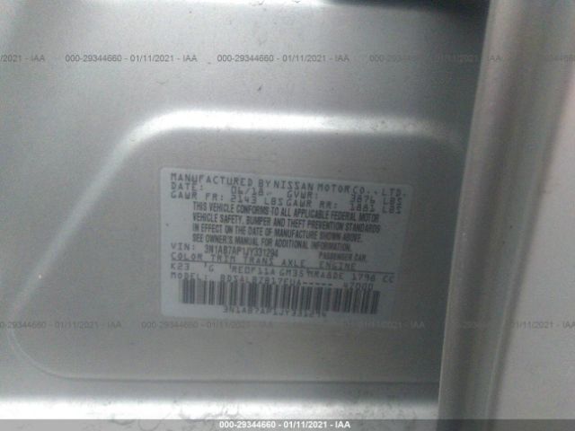 3N1AB7AP1JY331294 Nissan SENTRA S