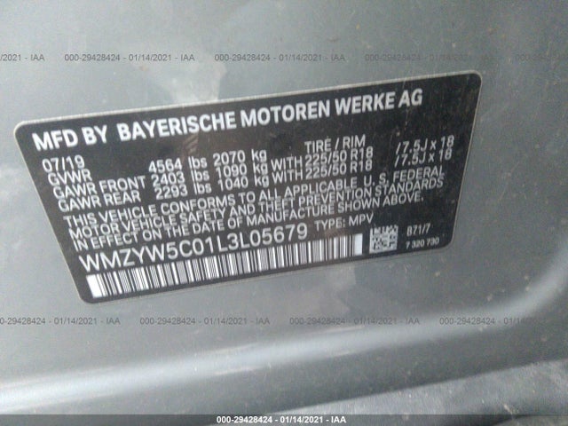Auction sale of the 2020 MINI COUNTRYMAN , vin: WMZYW5C01L3L05679, lot number: 29428424