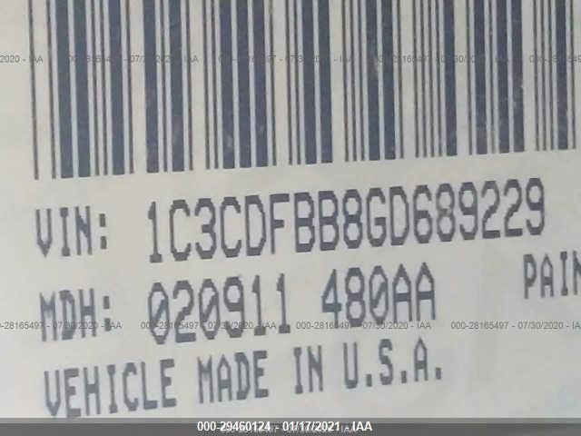 1C3CDFBB8GD689229 Dodge DART SXT