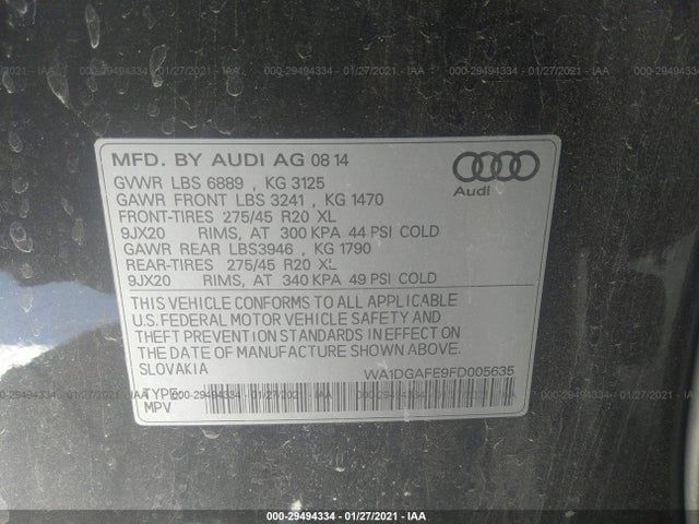 WA1DGAFE9FD005635 Audi Q7 3.0t S Line Prestige