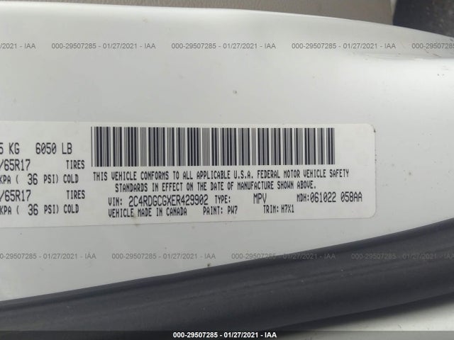 Dodge Grand Caravan Sxt 2014 2C4RDGCGXER429902 Image 9