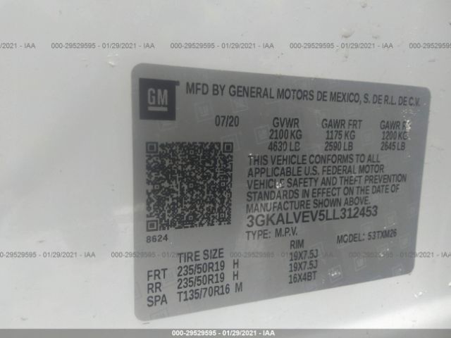 3GKALVEV5LL312453 GMC Terrain Slt