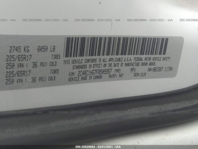 2C4RC1HG7FR505957 Chrysler Town & Country S