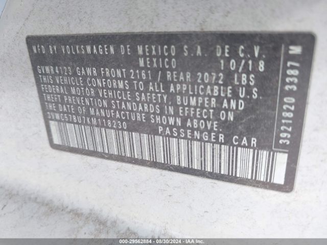 2019 VOLKSWAGEN JETTA 3VWC57BU7KM118230 Photo 8