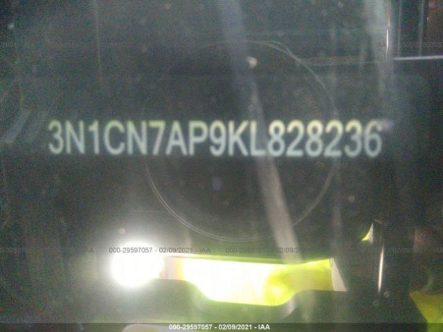 3N1CN7AP9KL828236 Nissan Versa Sedan S Plus