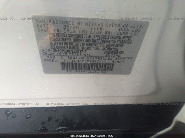 Nissan Kicks Sr Xtronic Cvt 2020 3N1CP5DV7LL551712 Image 9