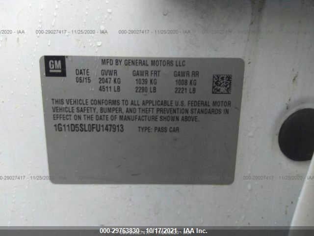 Chevrolet MALIBU LT 2015 1G11D5SL0FU147913 Image 9