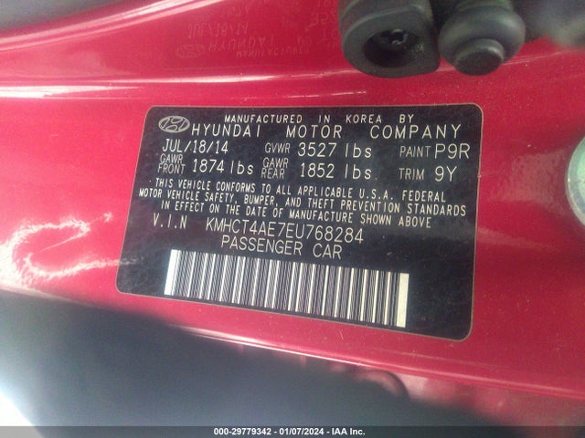 Hyundai ACCENT GLS 2014 KMHCT4AE7EU768284 Image 9