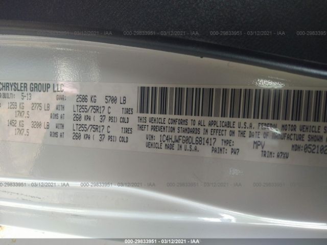 2013 JEEP WRANGLER UNLIMITED 1C4HJWFG0DL681417 Photo 8