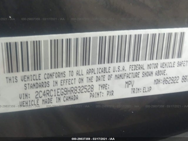 2C4RC1EG9HR832528 Chrysler Pacifica Touring-l Plus