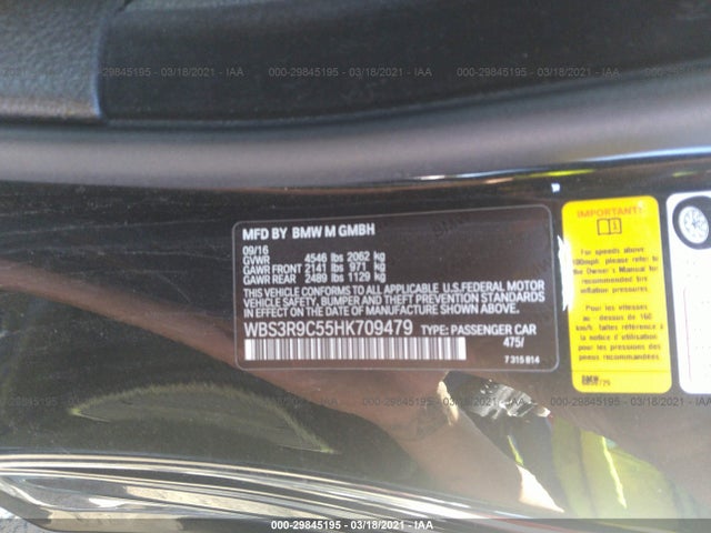 2017 BMW M4, VIN: WBS3R9C55HK709479