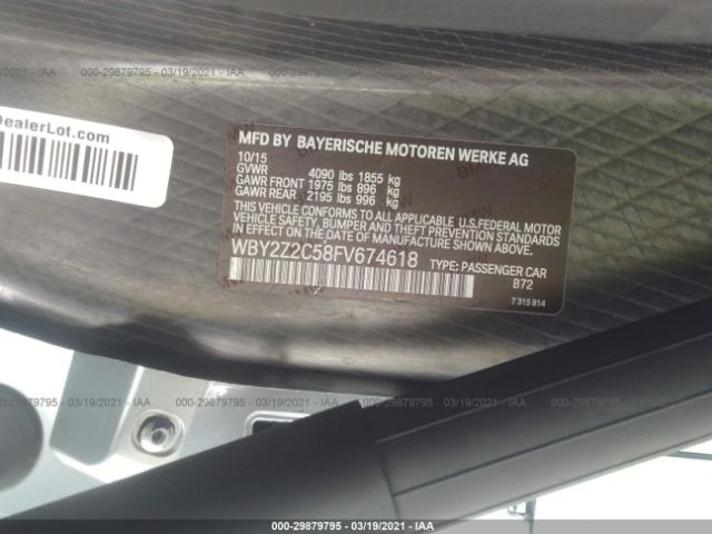 WBY2Z2C58FV674618 BMW I8