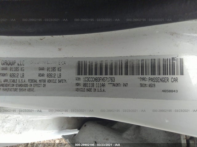1C3CCCAB3FN571763 Chrysler 200 Limited
