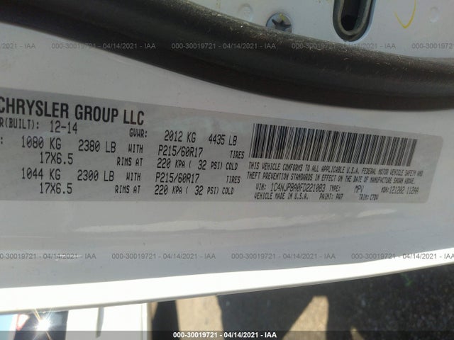 1C4NJPBA0FD221083 Jeep Patriot Altitude Edition