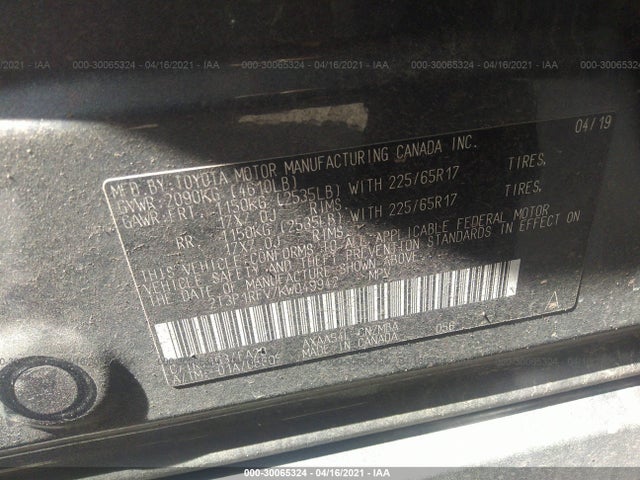 Toyota Rav4 Xle 2019 2T3P1RFV7KW049942 Image 11