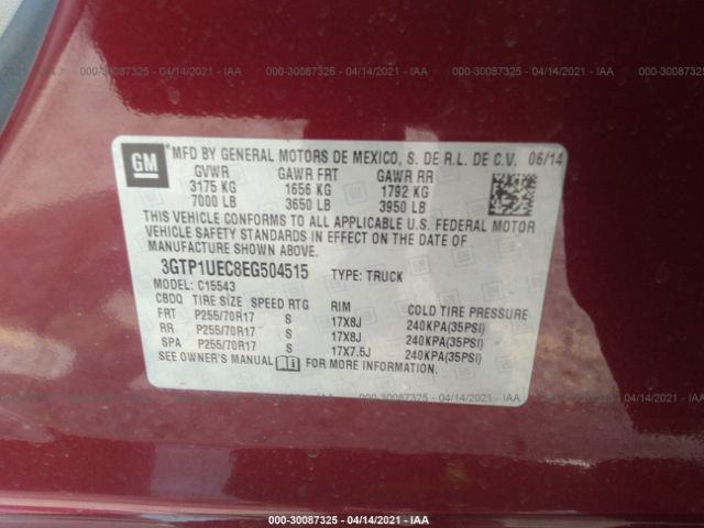 3GTP1UEC8EG504515 GMC Sierra 1500 Sle