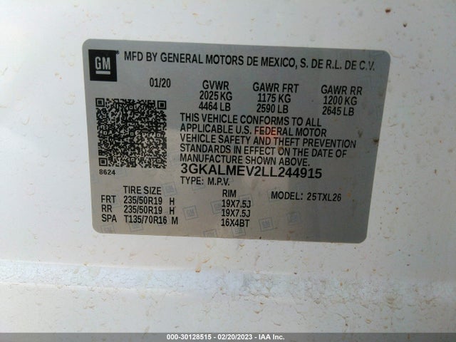 GMC Terrain Sle 2020 3GKALMEV2LL244915 Image 13
