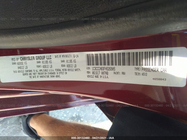 1C3CCCAB3FN526905 Chrysler 200 Limited