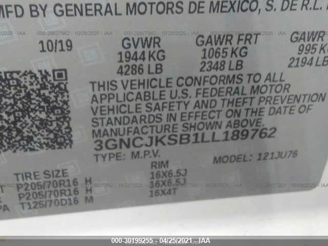 Chevrolet Trax Fwd Ls 2020 3GNCJKSB1LL189762 Image 9
