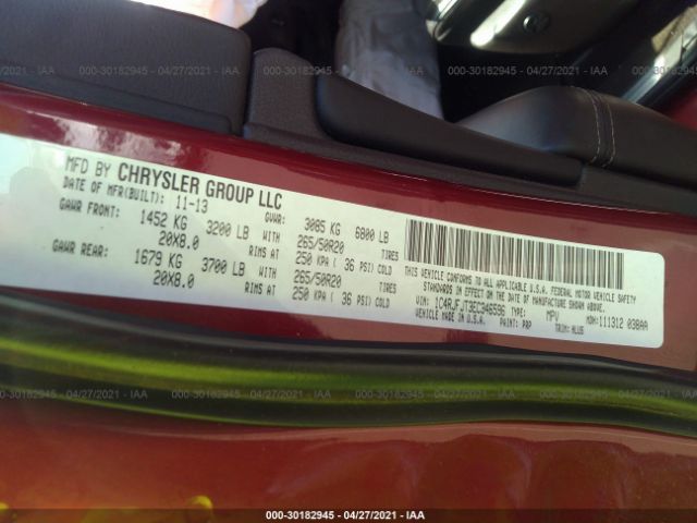 1C4RJFJT3EC346596 Jeep Grand Cherokee Summit