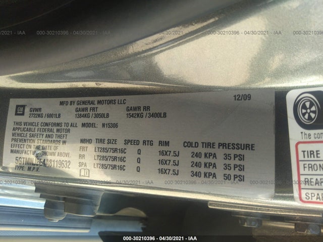 Hummer H3 SUV 2010 5GTMNJEE4A8119632 Image 9