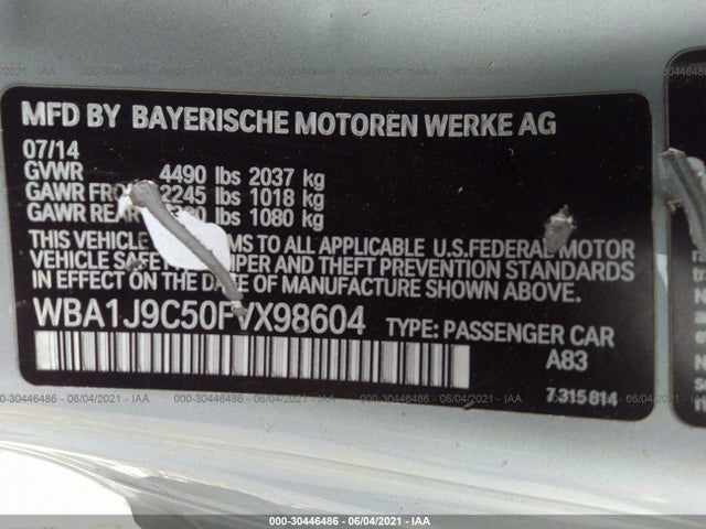 BMW 2 Series M235i Xdrive 2015 WBA1J9C50FVX98604 Image 9