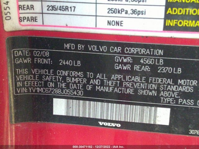 YV1MC67288J055430 Volvo C70