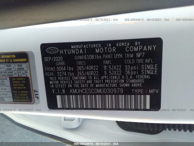 2021 Genesis GV80, VIN: KMUHCESC0MU030979