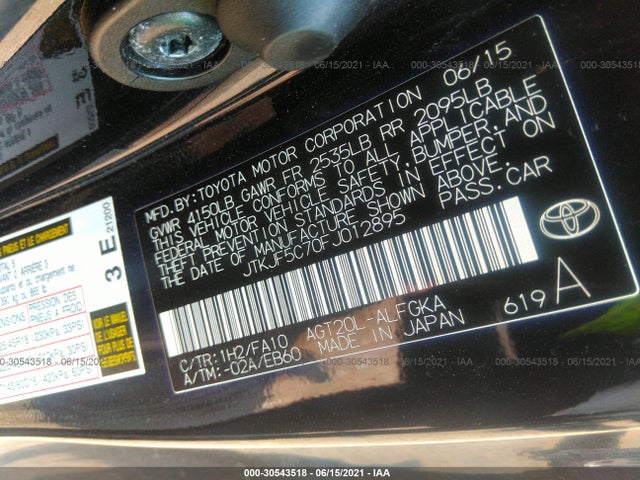 2015 Scion TC, VIN: JTKJF5C70FJ012895