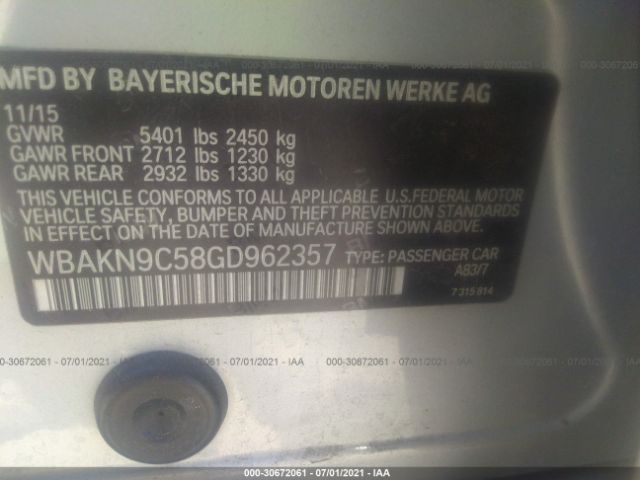 WBAKN9C58GD962357 BMW 5 Series 550i